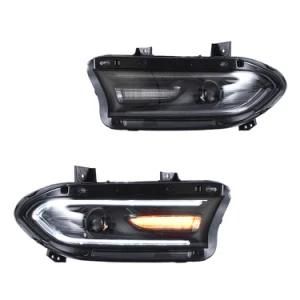 Headlights for Dodge Charger 2015-up Headlamp with Moving Turn Signal Dual Beam Lens Normal Editions Manufacturer Wholesales