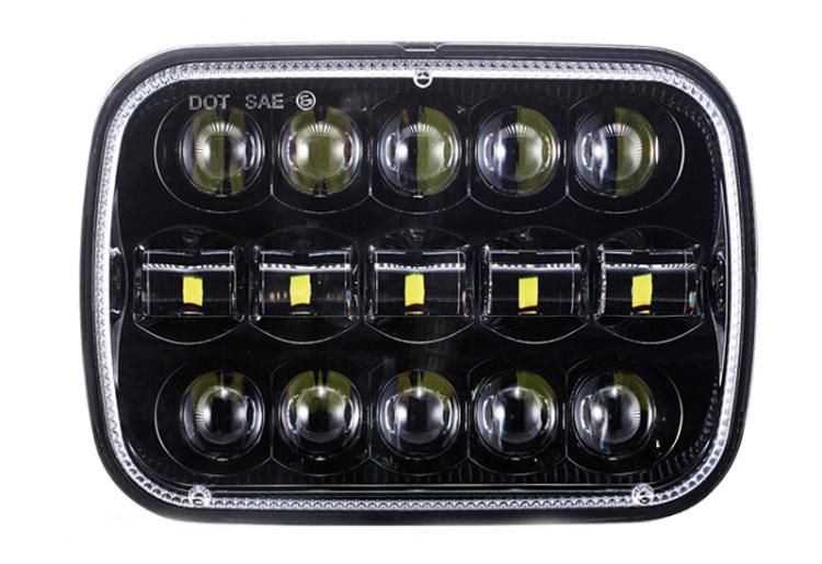7X6 LED Headlamp Assembly Replacement 45W 5X7 Inch High Low Sealed Beam LED Headlight