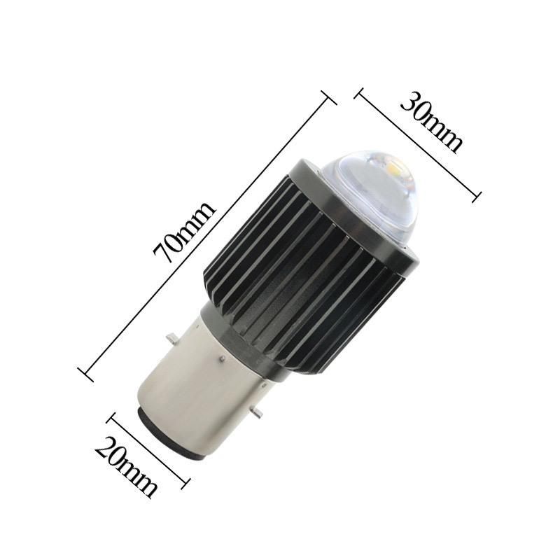 Motorcycle Mini Bi-LED Headlight Projector Lens H4 H6 Ba20d LED Headlight Bulbs 1800lm Hi/Lo Lamp Dual Colors Scooter ATV Moto