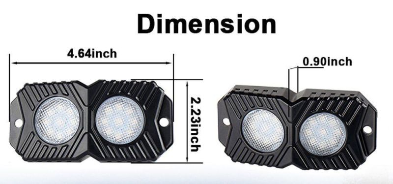 2019 New 6 Pods Bluetooth RGB LED Rock Light