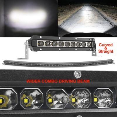 ATV UTV off Road Curved Lightbar 20 26 32 38 44 50 Inch Single Row Thin Slim Curved LED Light Bar