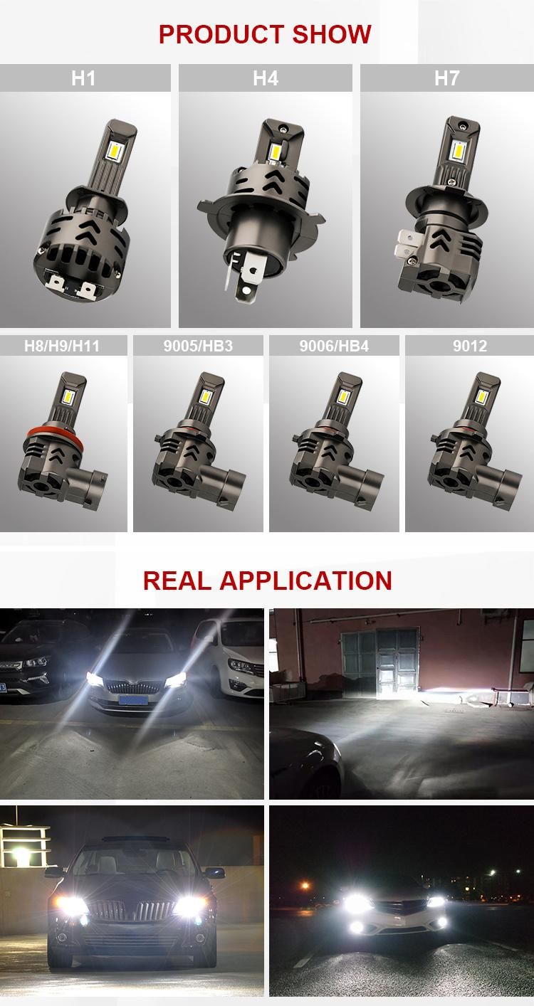 2020 New Arrival All in One 16000lm 60W M3 Mini LED Headlamp Bulb Hb3 9006 H11 H7 H4 Car LED Headlight