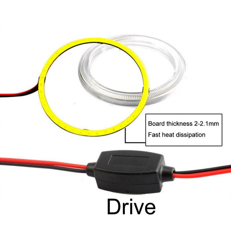 White 60mm 70mm 80mm 90mm 100mm 110mm 120mm COB LED Angel Eyes with Shell Halo Ring Bulb Fog Light Lamps for Car