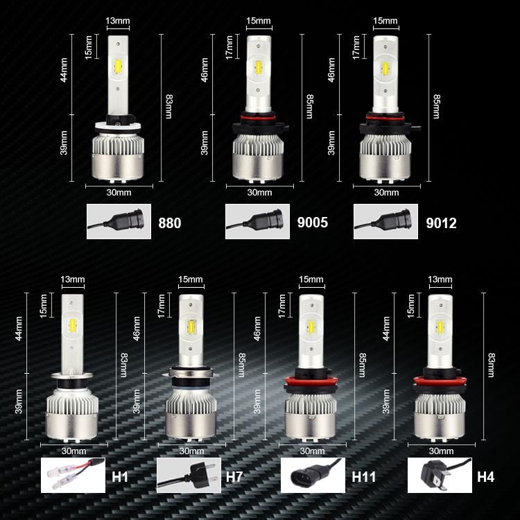 Car Parts Bulbs Auto LED Headlight R3 H1 H3 H4 9005 9006 H13 H11 H7 LED Lights Headlight LED H4