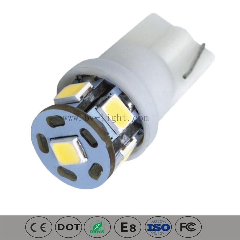 White T10 Wedge 6-SMD LED Light Bulbs W5w 2825 158 192 168 194