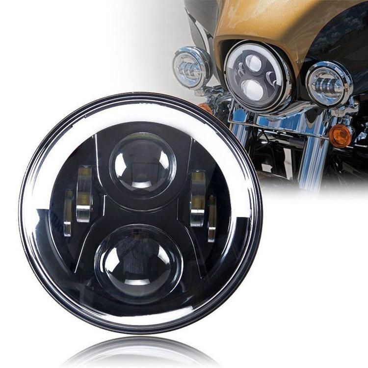 7inch 60W H4 LED Headlights for Jeep Wrangler Jk Tj Lj Lada Hummer Wrangler 7" Round Headlamp with Halo