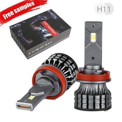V11n LED Headlights H11 LED Bulbs Halongen Size Play &amp; Play Car LED Headlight Lamp H11 Auto Lighting System