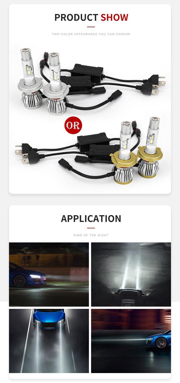 New Arrived Lux @630m H4 H7 H11 9005 9006 Laser LED Headlight for Auto Cars
