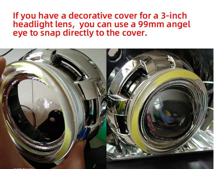99mm Universal LED Headlight DRL Angel Eyes Light Kit Halo Rings Lamp for Cars Trucks SUV Trailers Motorcycles