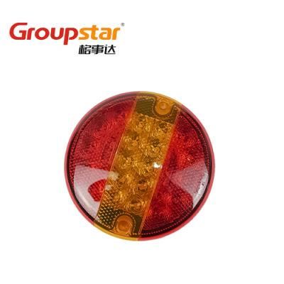 10-30V Round Truck Trailer Hamburger LED Combination Tail Lights Stop Turn Rear Lamps Tail Lights for Trailer Truck