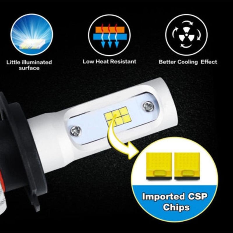 Manufacture S2 H7 H4 LED Bulb Car Headlight H11 H1 H13 H3 H27 9005/Hb3 9006/Hb4 9007 Hi-Lo Beam 72W 8000lm Auto Headlight LED Car