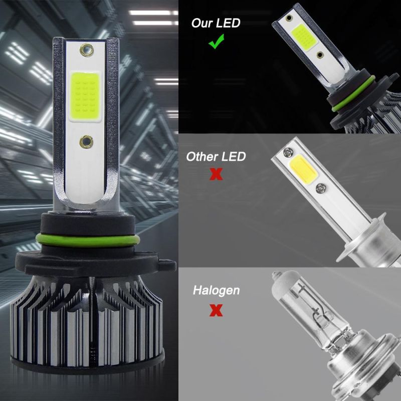 Powerful Super Bright LED LED Headlight 9006 Hb4 Auto Lamp Car Automobiles LED Head Lamp 12V 24V 6000K White Light