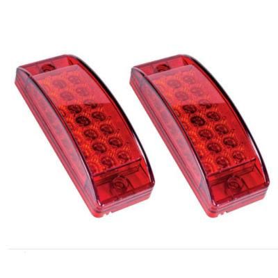 12V 24V 6&prime;&prime;*2.1&prime;&prime;inch 21 LED Red Amber Rectangle Running Flowing Indicator Side Marker Truck Lights for Trailer