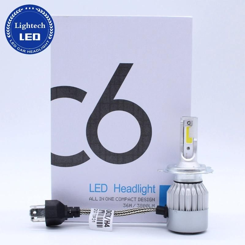 Cheap Car 3800lm C6 COB H4 LED Headlight