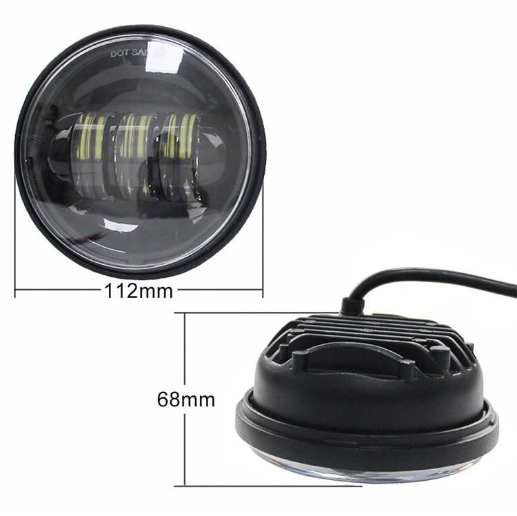 4.5 Inch 30W Black LED Fog Light Projector Auxiliary Headlight for Motorcycle Harley Davidson Sportster Passing Fog Light Lamps