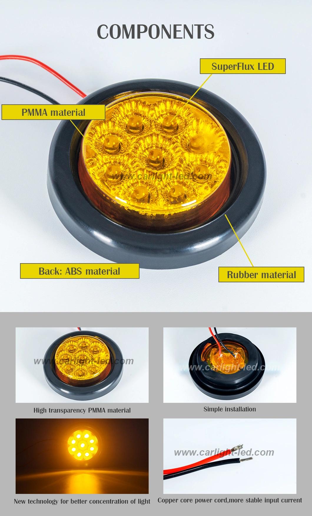 2 Inch Amber LED Truck Tail Light
