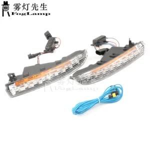 White Amber Switchback LED Daytime Running Light Fog Lamp for Volkswagen Passat 2009 2010 2011 2012