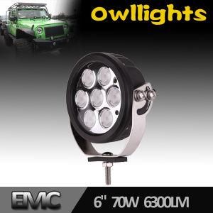 Round 12V 6&quot; 70W LED Driving Light for Jeep