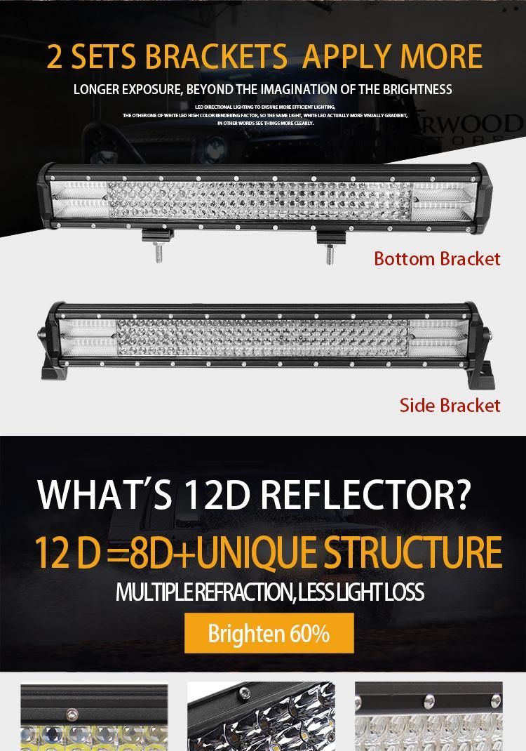 Newest 32 42 52 22 Inch 468W Hanma Car LED Bar Lights, Aluminium 4 Row 12D Reflector LED Bar Offroad