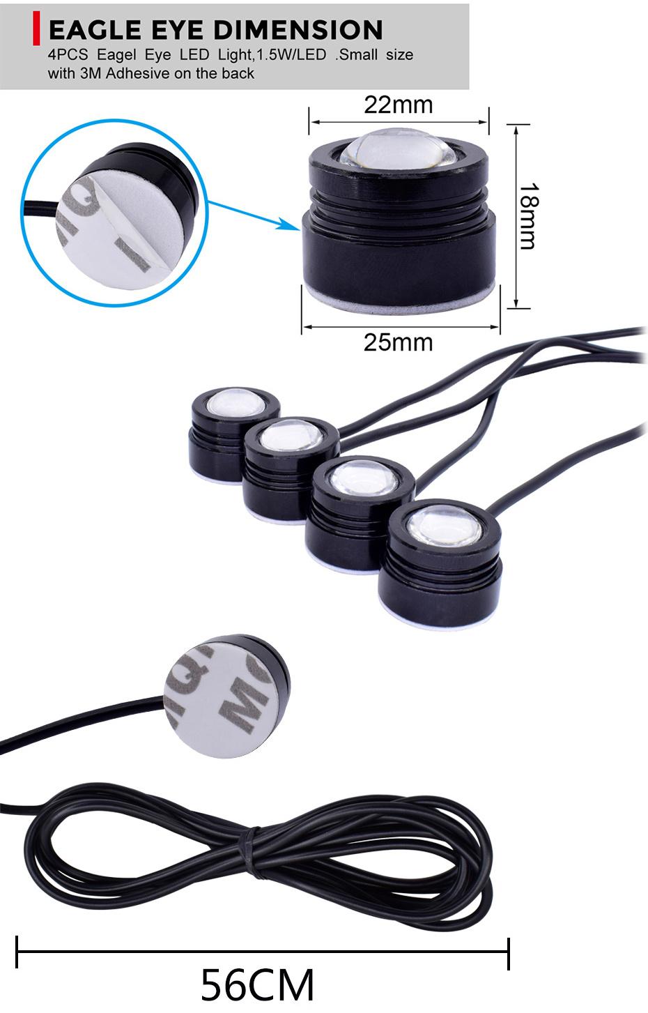 23mm Strobe Eagle Eye Multi Color Optional for Car Turn Signals Daytime Running Lights Eagle Eye LED