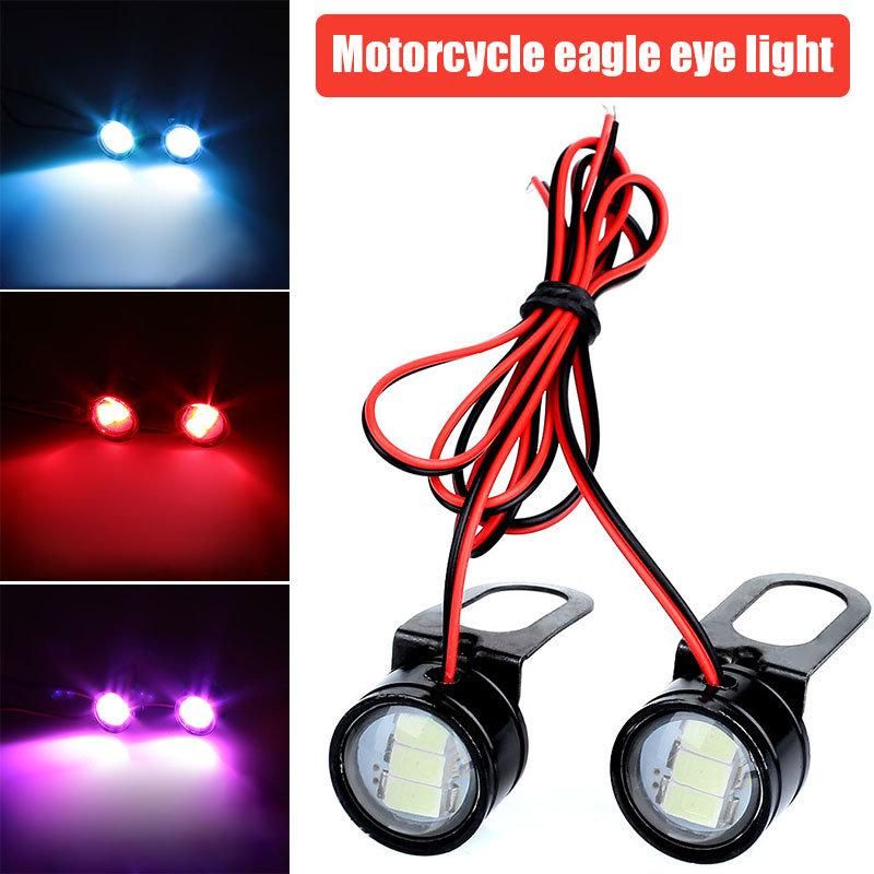 2PCS Motorcycle Light DC 12V Daytime Running Lights DRL Eagle Eye Flashing Light Motorcycle Accessories LED Reversing