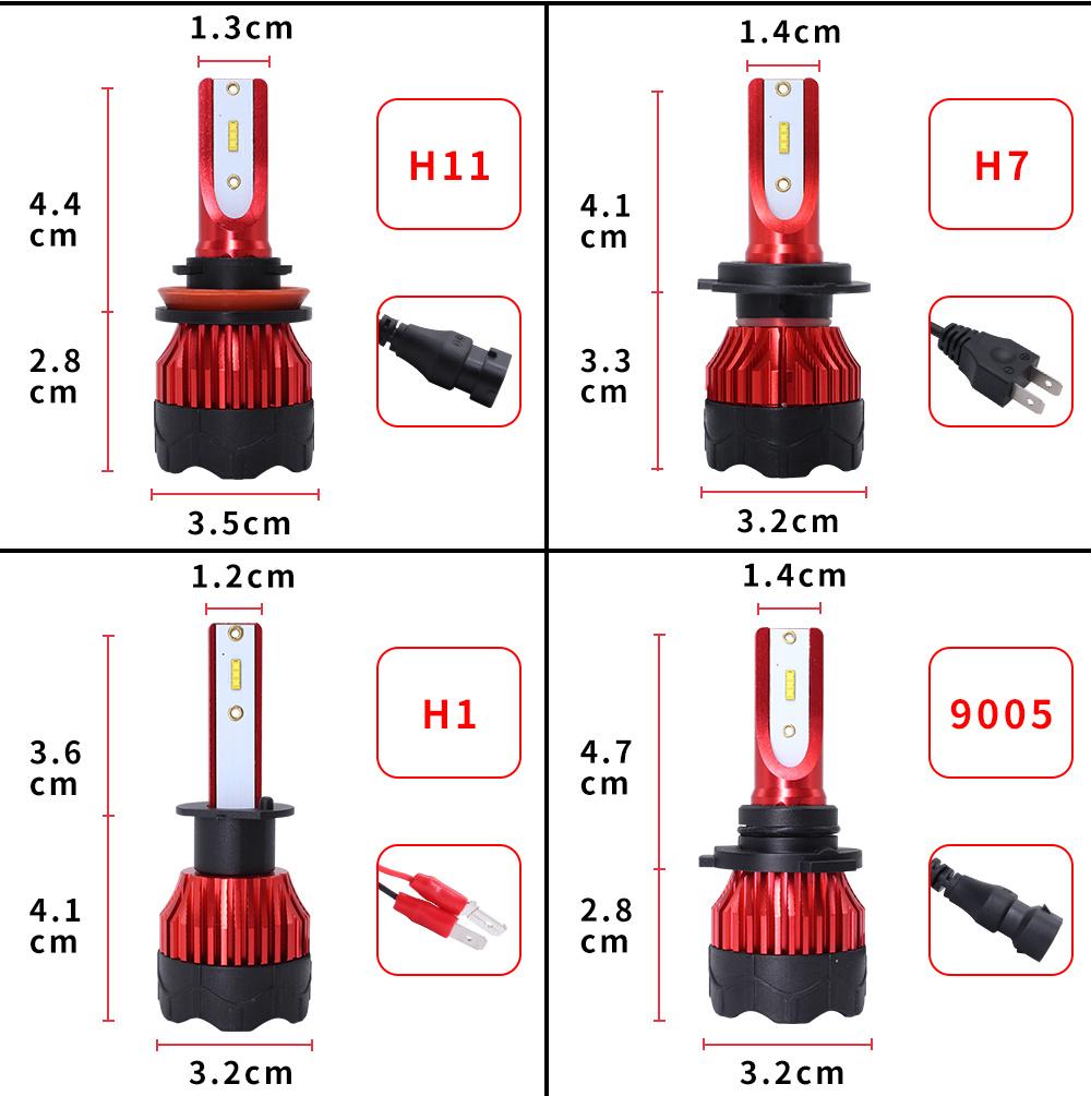 Car Lighting System Zes Chips K5 H1 H3 H4 H7 H11 9012 LED Headlight