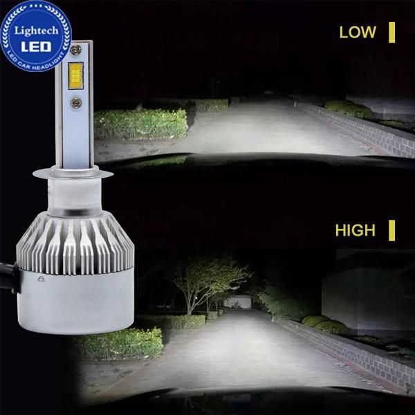Car COB 36W H1 Dual Color LED Headlight for Motorcycle