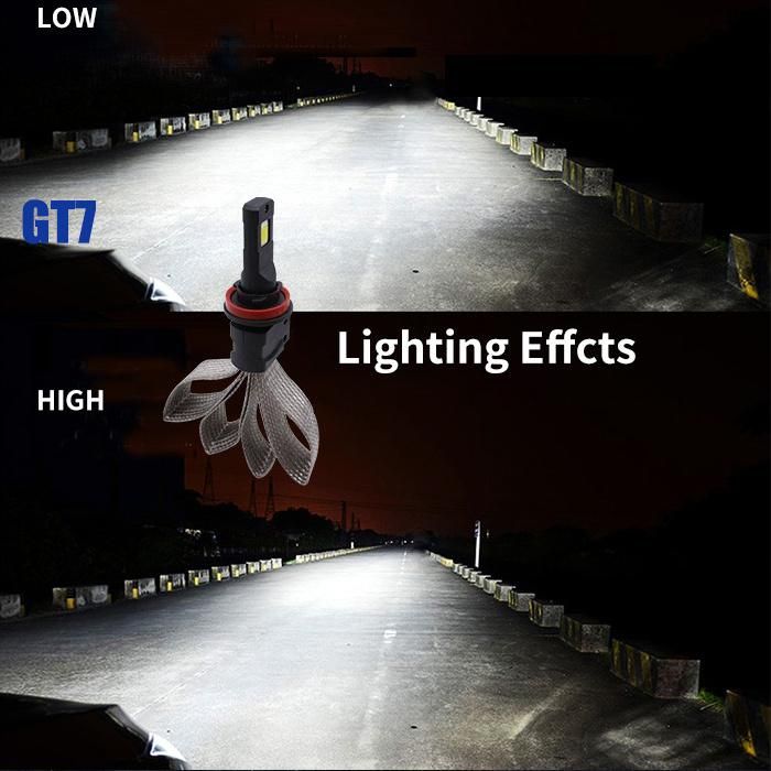 Auto Part S1 Gtp7 Fanless H4 COB LED Car Headlight for Cars Motorcycle