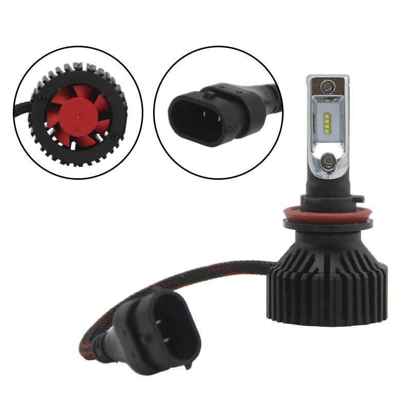 Hot Sale Car Accessories T8 Zes Chips IP68 6000lm 6500K LED Headlight