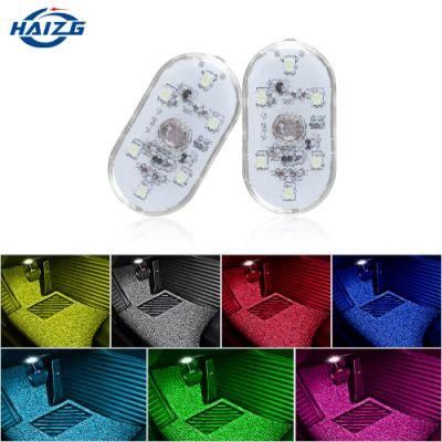 Haizg Wholesale 12V Remote RGB Touch Sensitive Styling Interior Car LED Atmosphere Light