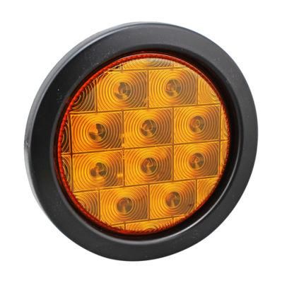 E-MARK Round LED Tail Lights 24V Truck Auto Light for Truck Trailer