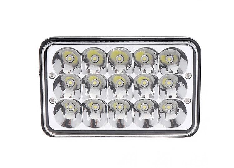4X6 Auto Car LED Headlights for Jeep Truck Car Accessories Sealed Beam Square 45W LED Headlamp
