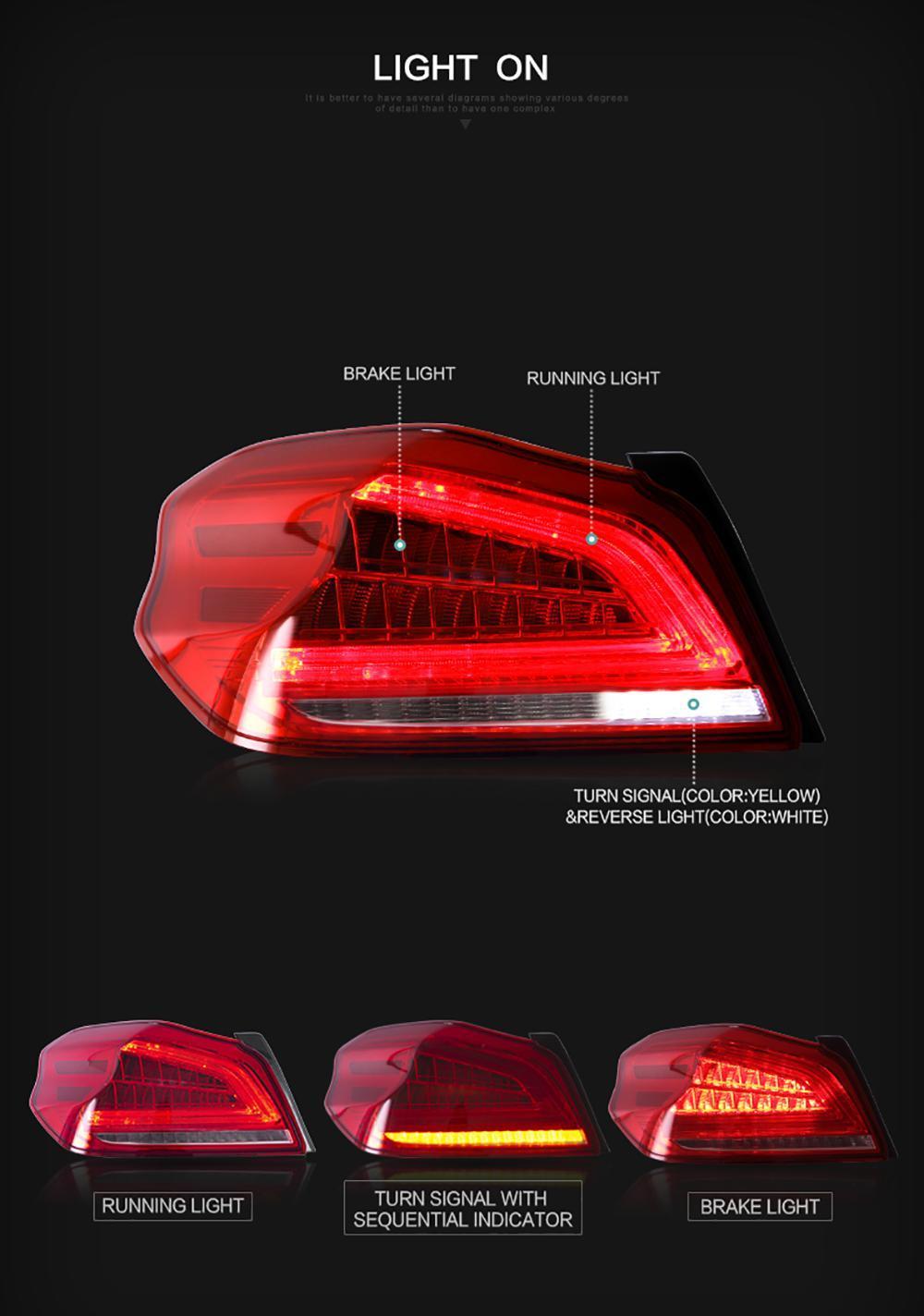 Car Tail Light for Wrx Taillight 2013-up Full LED