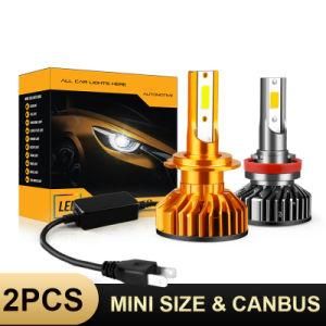 Mini Canbus Lampada H4 H7 LED Car Headlight 10000lm 4300K 6000K 8000K Lamp H1 9005 Hb3 9006 Hb4 H8 H9 H11 Fog Lights Bulbs