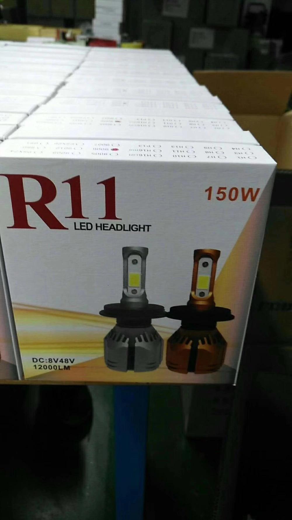 2020 New Product LED R11 Car Headlight H7 Bulbs H4 H1 H11h8 880 H3 9005 9006 Auto Lights 6000K 72W 6000lm 12V LED Lamps for Cars Headlamp
