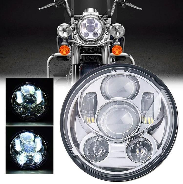 5.75" 5-3/4" Motorcycle Projector Headlamp for Harley Sportster Dyna Street Bob Fxdb 5.75 Inch 45W High Low LED Motorcycle Headlight