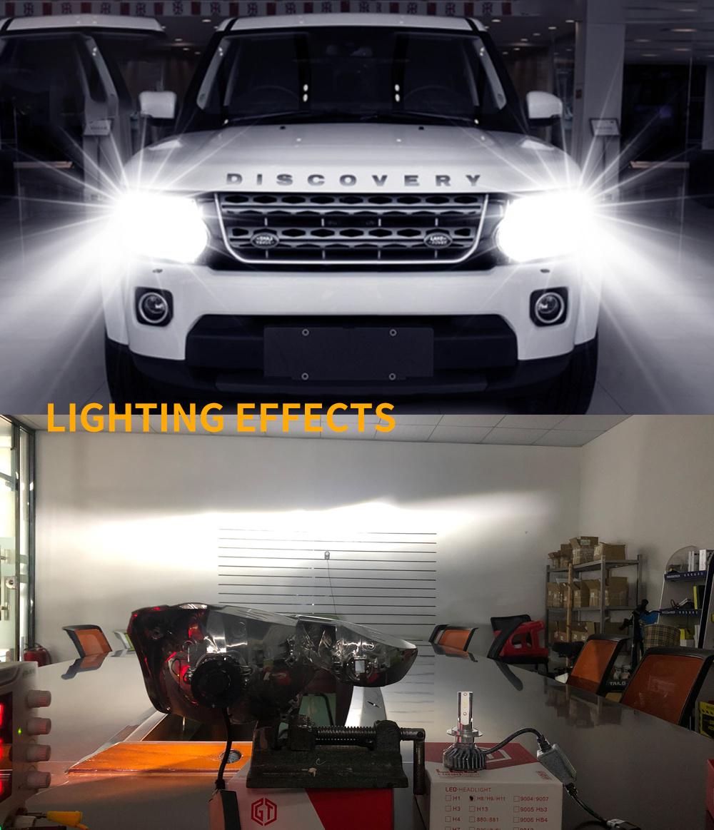 Lightech Auto F2 LED Headlights H7 with H15 9006 H11 LED Lamps Car Light 6000lm