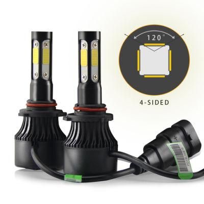 LED Automobile 12000lm H7 Bulbs 4 Sides Headlight Kit Mini 9005 9006 H4 LED Car Lights