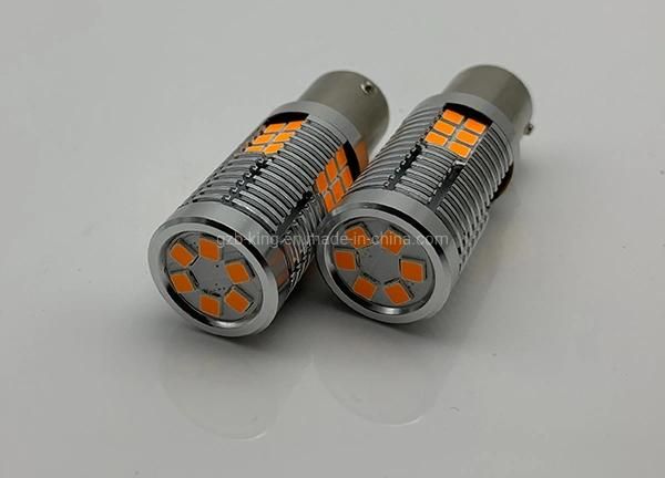 Error Free P21W T20 Ba15s 1156 Amber LED Car Light