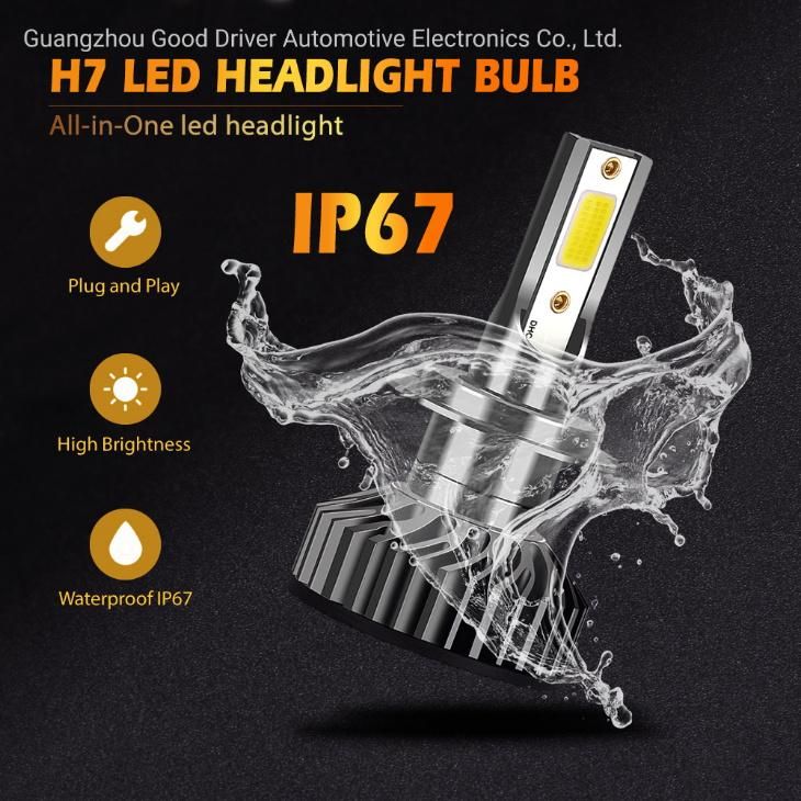 Decoder COB Cooling Fan H4 LED Car Light Bulb 9006 880 H7 LED Canbus H7 F2 LED Headlights