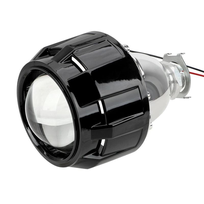 H1 LED Bulb H4 H7 Headlight Xenon HID Projector Lens Silver Black Shell 2.5 Inch Motorcycle Car Accessories