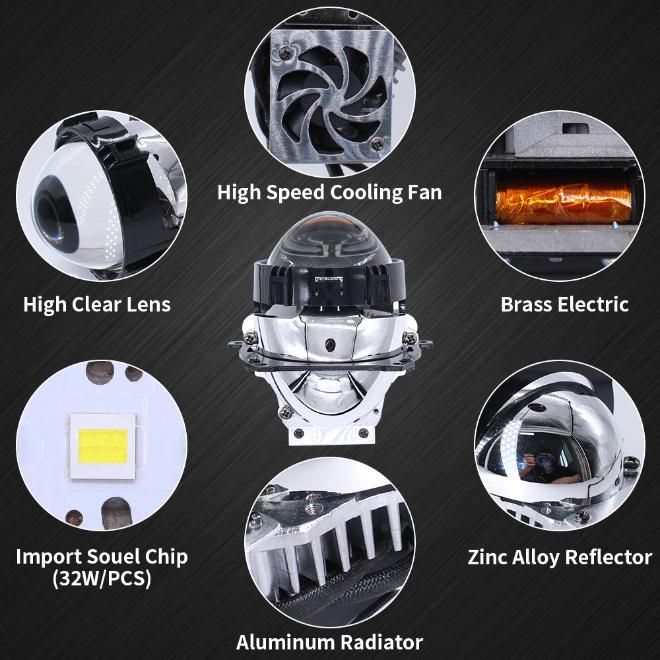 Projector Headlight LED Replacement Bulbs 7500lumen 45W
