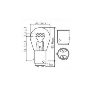 S25 P21/4W 24V 21/4W Baz15D Good Newest Backup Fog Sto Tailp Halogen Lights Turn Headlight Lamps Auto Bulbs for Car Bus and Truck