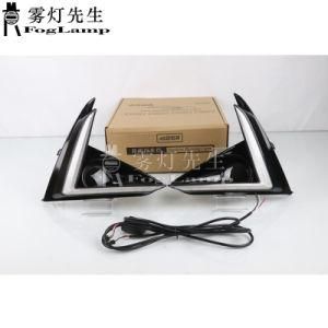 LED DRL for Toyota Yaris 2020 2021 Dynamic Daytime Running Light Yellow Turn Signal Car Headlight Fog Lamp Daylights