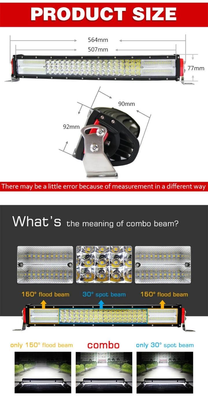 Wholesale 8d Spot Flood Combo 384W 4 Row 22 Inch CREE LED Light Bar off Road for Jeep Wrangler