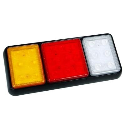 Factory High Quality Smds12-24V Rectangle Vehicle Stop Turn Rear Tail Lights for Truck Trailer Marine with E-MARK