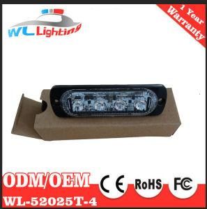 Amber 4 LED Thin Mount 4W Strobe Light 12-24V