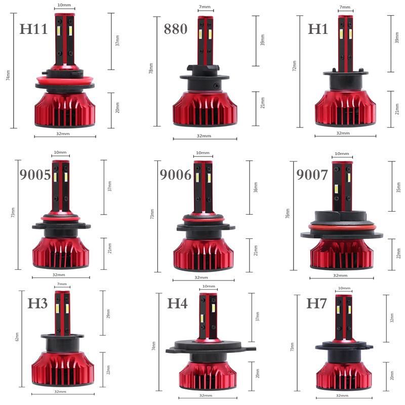 High Quality LED Car Bulb H1h3h4h7h11 Car Light 9005 9006 LED Headlights