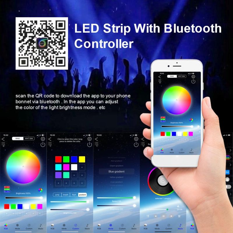 Dropshipping Service APP Control LED String Lights USB Powered Color Changing Holiday Lighting-Decoration Christmas Tree Decor