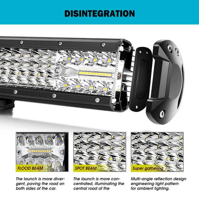 E-MARK 88W 114W 146W 194W 274W 12 Inch 15 Inch 20inch 29 Inch 44 Inch Super Bright 5D Quad Row LED Light Bar